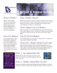 Rabies and Animal Safety (Downloadable)